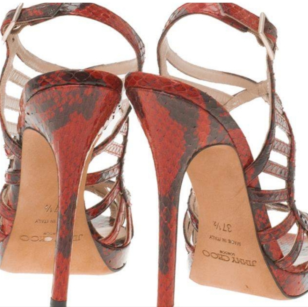 JIMMY CHOO Python Sandals - Picture 8 of 16
